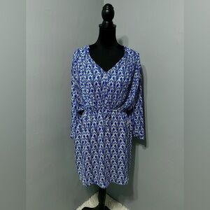 Maeve by Anthropologie Blue Geometric Pattern Women’s‎ Size Medium